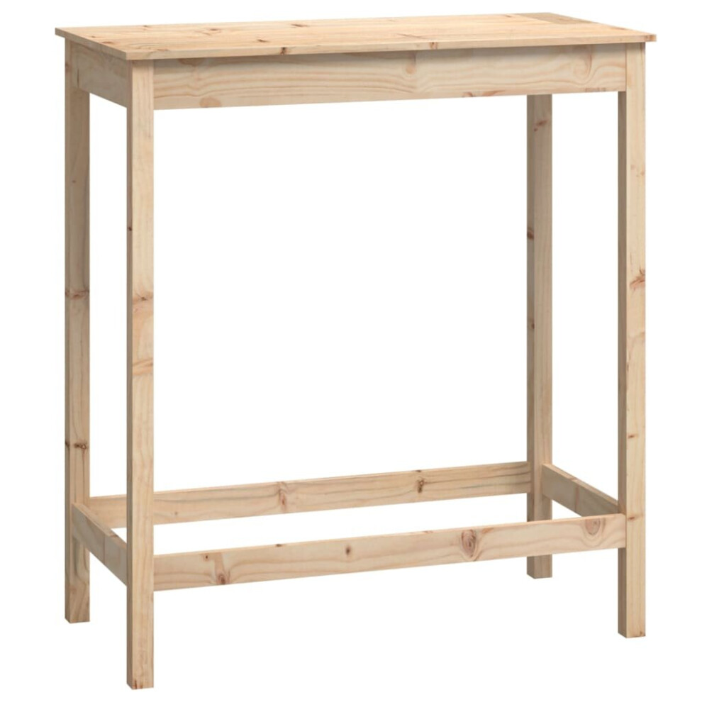 B&Q -  Bar Table 100X50X110 Cm Solid Wood Pine - Image 3