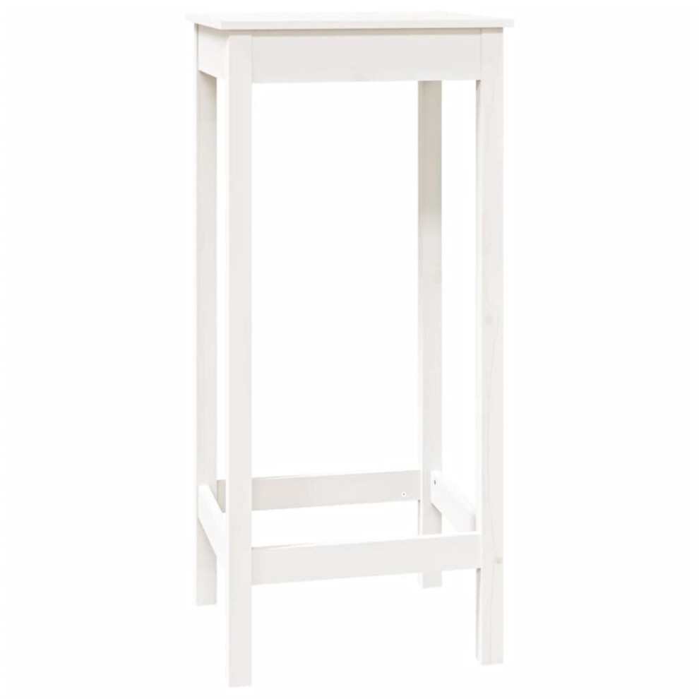 (white, 50 x 50 x 110 cm) vidaXL Bar Table Dining Room Wooden Bistro Table Pub Table Solid Wood Pine