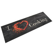 (black, 60 x 180 cm) vidaXL Kitchen Rug Anti Fatigue Mat Runner Rug Washable Floor Carpet Velvet