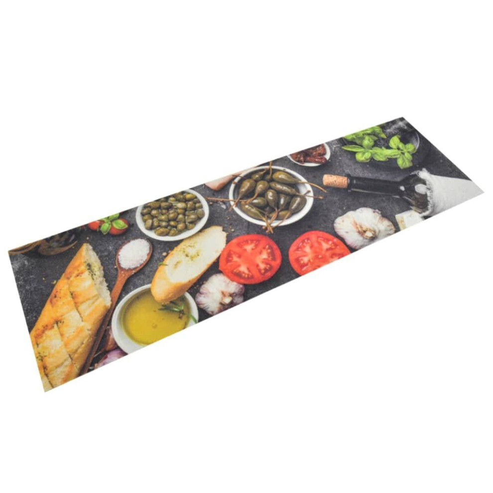 Vidaxl (Multicolour, 45 X 150 Cm) Kitchen Rug Anti Fatigue Mat Runner Rug Washable Floor Carpet Velvet