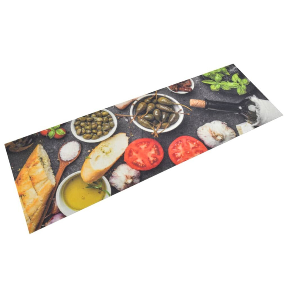 Vidaxl (Multicolour, 60 X 180 Cm) Kitchen Rug Anti Fatigue Mat Runner Rug Washable Floor Carpet Velvet
