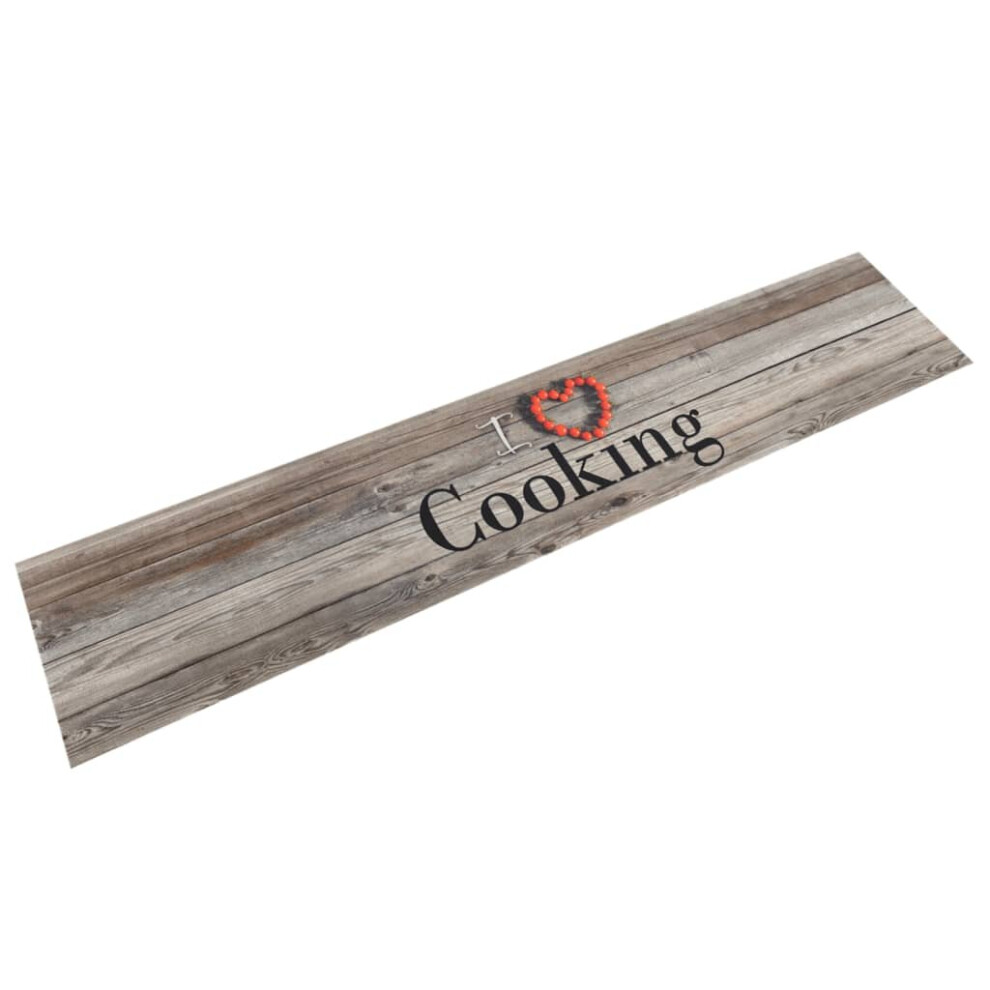 Vidaxl (Wood, 60 X 300 Cm) Kitchen Rug Anti Fatigue Mat Runner Rug Washable Floor Carpet Velvet