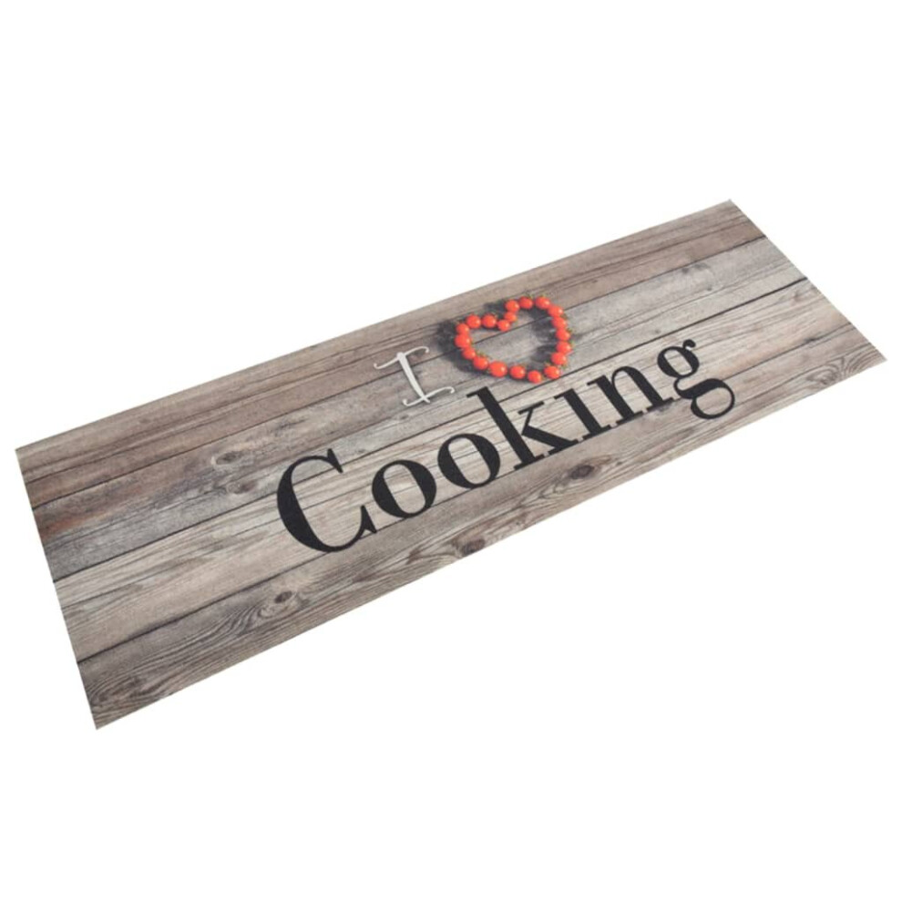 Vidaxl (Wood, 60 X 180 Cm) Kitchen Rug Anti Fatigue Mat Runner Rug Washable Floor Carpet Velvet