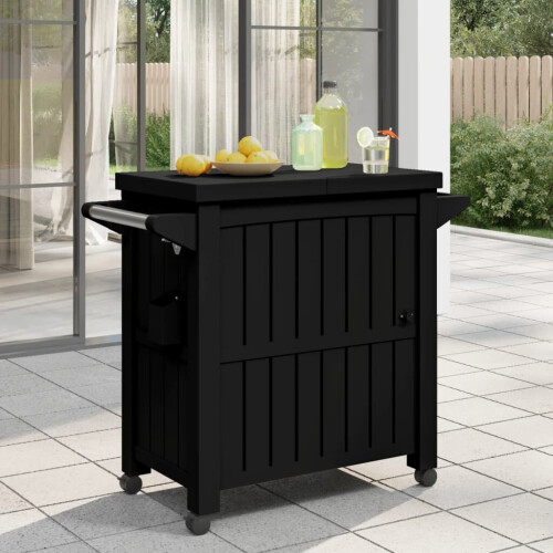 VidaXL vidaXL 3-in-1 Servierwagen Schwarz Polypropylen 2
