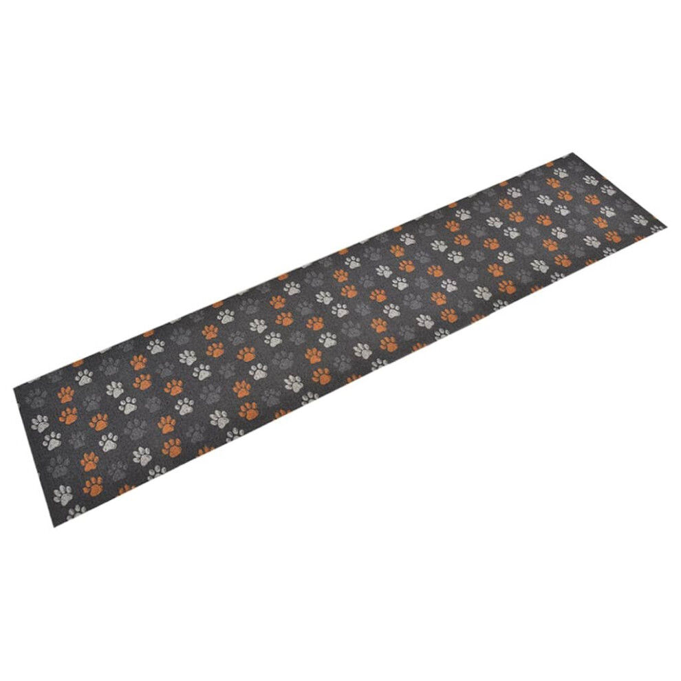 (grey with paw prints, 60 x 300 cm) vidaXL Kitchen Floor Mat Washable Rug Multi Colours Multi Sizes Multi Models