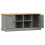 VidaXL (grey) vidaXL Shoe Bench Storage Bench Shoe Storage Cupboard VIGO Solid Wood Pine 4