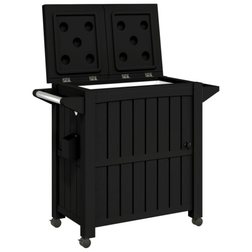 VidaXL vidaXL 3-in-1 Servierwagen Schwarz Polypropylen