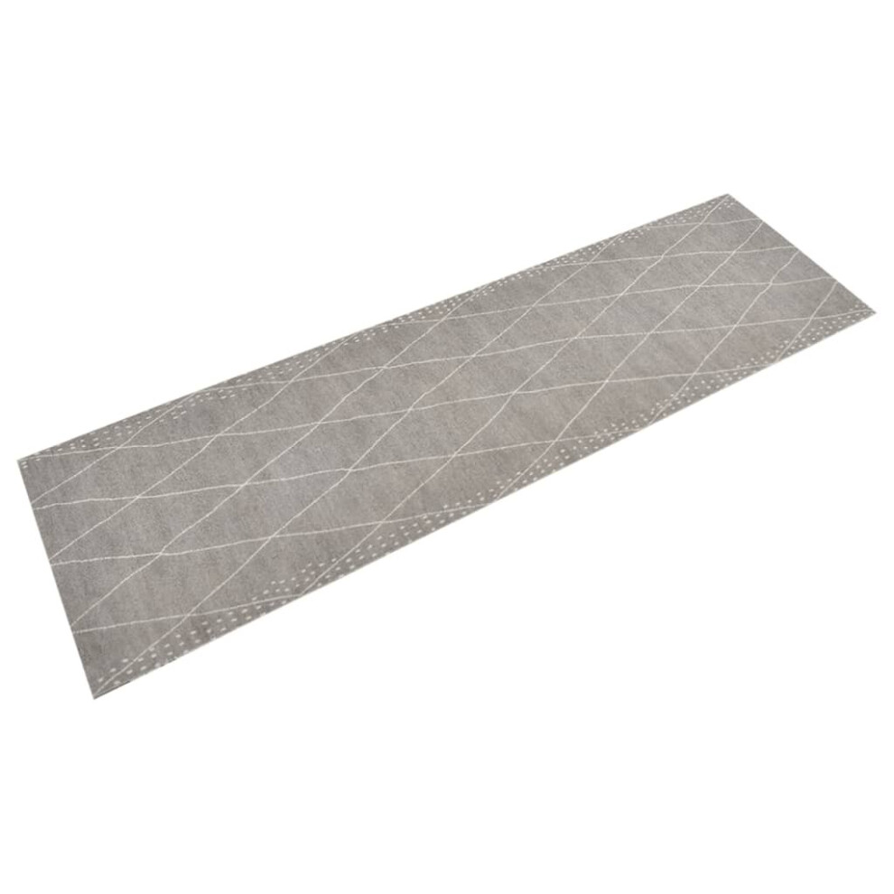 Vidaxl (Light Grey, 45 X 150 Cm) Kitchen Rug Anti Fatigue Mat Runner Rug Washable Floor Carpet Velvet