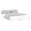 VidaXL (white, 150 x 200 cm) vidaXL Bed Frame Bedroom Platform Bed Frame Bedstead Bed Base Engineered Wood 3