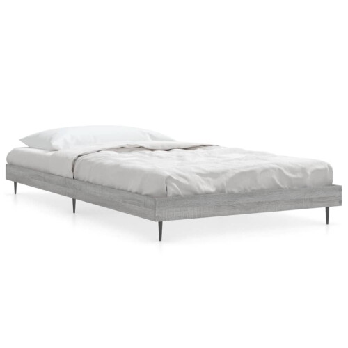 VidaXL (grey sonoma, 90 x 190 cm) vidaXL Bed Frame Bedroom Platform Bed Frame Bedstead Bed Base Engineered Wood 1