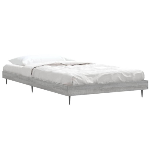 VidaXL (grey sonoma, 90 x 190 cm) vidaXL Bed Frame Bedroom Platform Bed Frame Bedstead Bed Base Engineered Wood 2