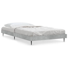 (concrete grey, 90 x 190 cm) vidaXL Bed Frame Bedroom Platform Bed Frame Bedstead Bed Base Engineered Wood