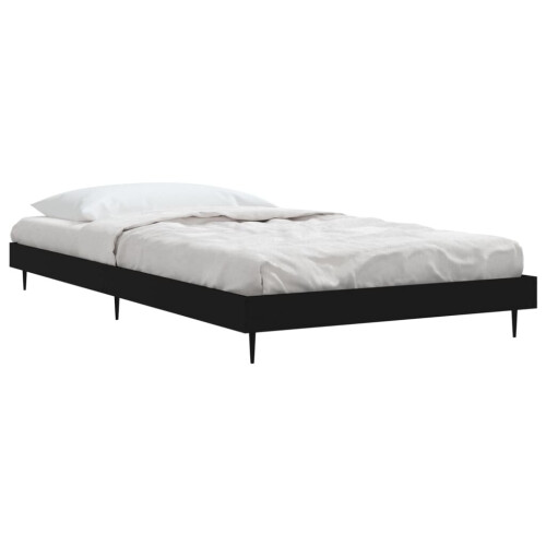 VidaXL (black, 90 x 190 cm) vidaXL Bed Frame Bedroom Platform Bed Frame Bedstead Bed Base Engineered Wood 2