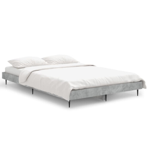 VidaXL (concrete grey, 120 x 190 cm) vidaXL Bed Frame Bedroom Platform Bed Frame Bedstead Bed Base Engineered Wood 1