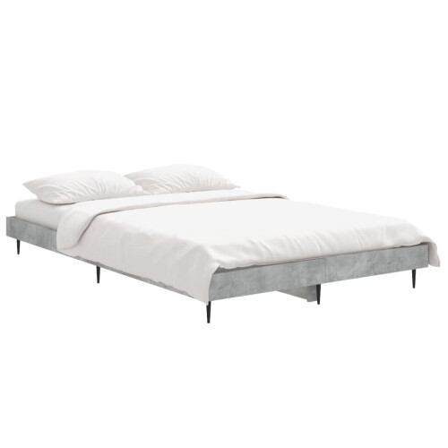 VidaXL (concrete grey, 120 x 190 cm) vidaXL Bed Frame Bedroom Platform Bed Frame Bedstead Bed Base Engineered Wood 2