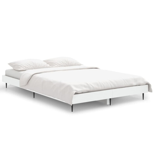 VidaXL (white, 120 x 190 cm) vidaXL Bed Frame Bedroom Platform Bed Frame Bedstead Bed Base Engineered Wood