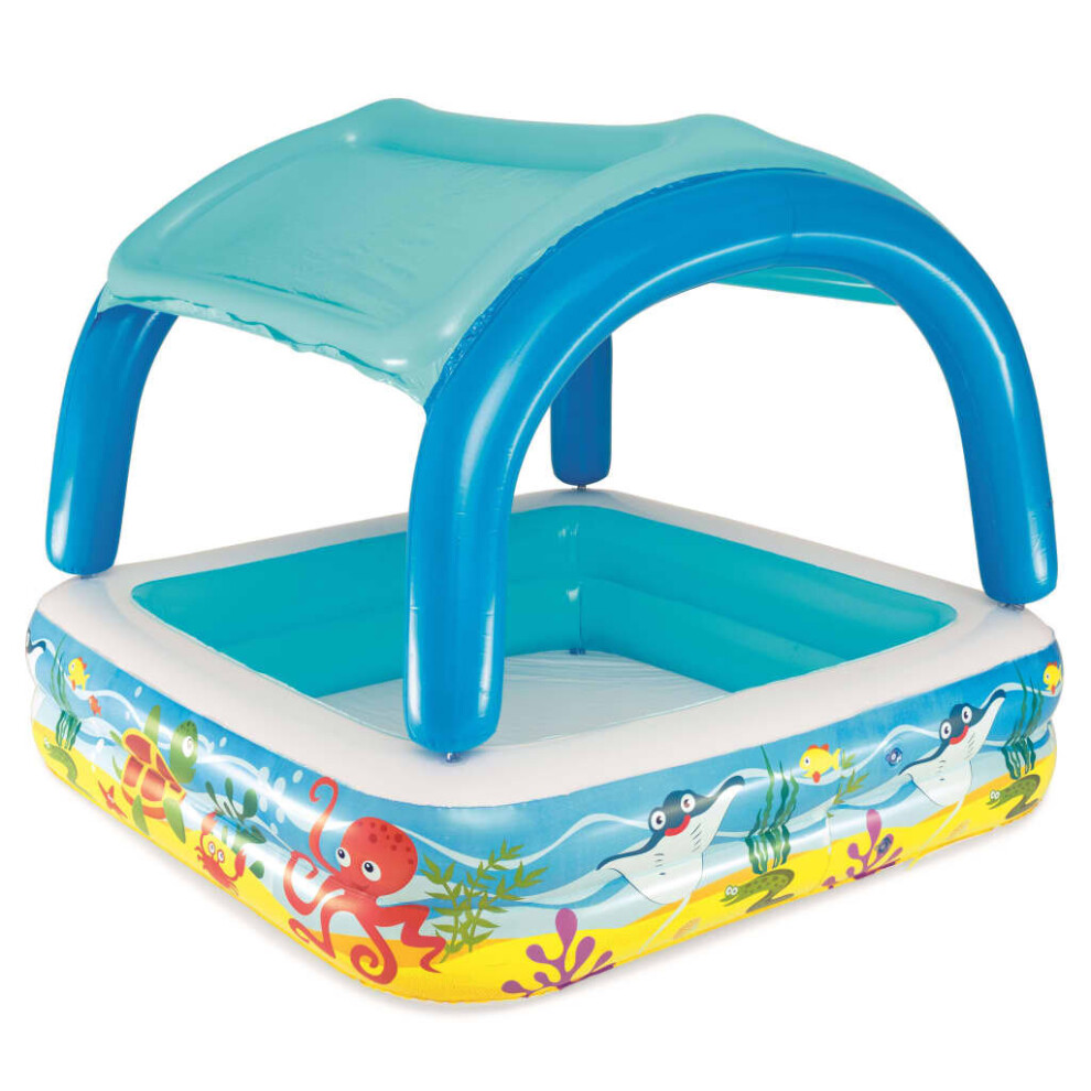 Bestway Canopy Play Pool Baby Paddling Pool Sunshade Aquarium Pool Blue 52192