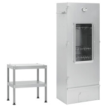 (with window, 44.5 x 29 x 110 cm 2 piece) vidaXL BBQ Oven Smoker Barbeque Grill BBQ Smoker Smokehouse Galvanised Steel