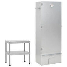 (without window, 44.5 x 29 x 110 cm 2 piece) vidaXL BBQ Oven Smoker Barbeque Grill BBQ Smoker Smokehouse Galvanised Steel