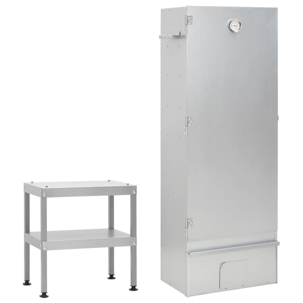 Vidaxl (Without Window, 44.5 X 29 X 110 Cm 2 Piece) Bbq Oven Smoker Barbeque Grill Bbq Smoker Smokehouse Galvanised Steel