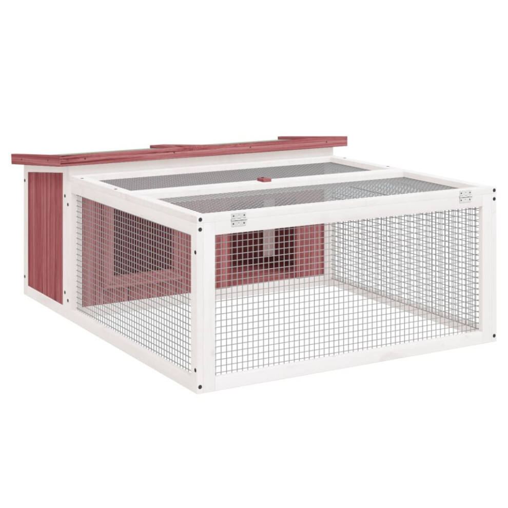 Vidaxl (Mocha) Rabbit Hutch Rabbit Run Bunny House Wooden Animal House Solid Wood Pine