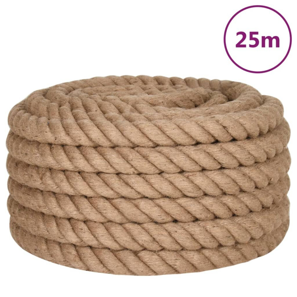 (25 m/ 36 mm) vidaXL Rope 100% Jute Natural Hemp Cord Sisal Rope Multi Purpose Rope Cable