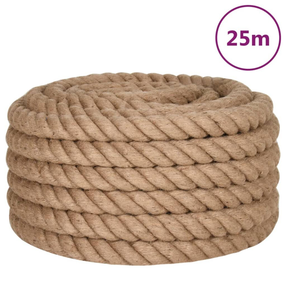 Vidaxl (25 M/ 36 Mm) Rope 100% Jute Natural Hemp Cord Sisal Rope Multi Purpose Rope Cable