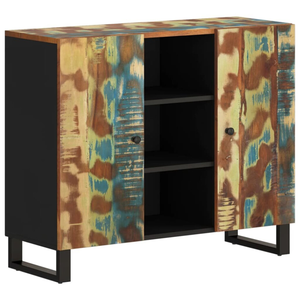 (multicolour) vidaXL Sideboard Side Cabinet with 2 Doors Cupboard Highboard Solid Wood Mango