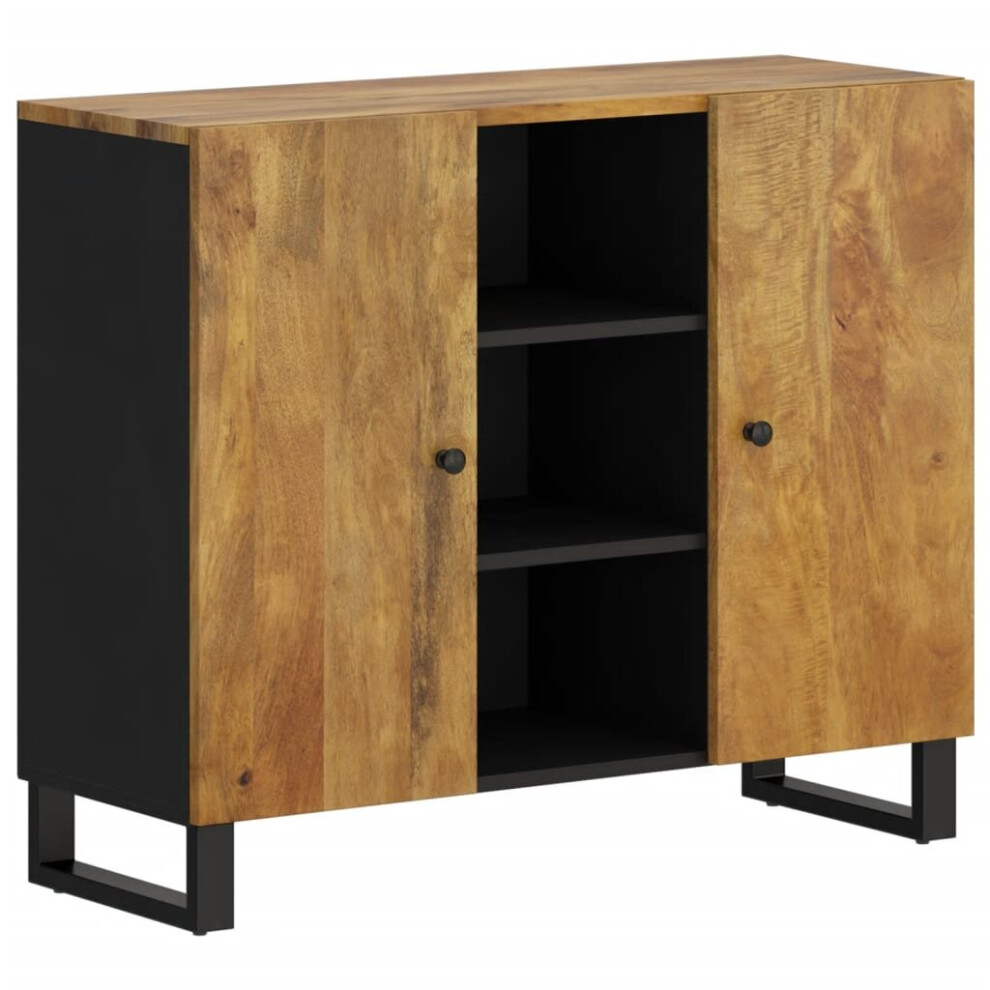 Vidaxl (Honey Brown) Sideboard Side Cabinet With 2 Doors Cupboard Highboard Solid Wood Mango