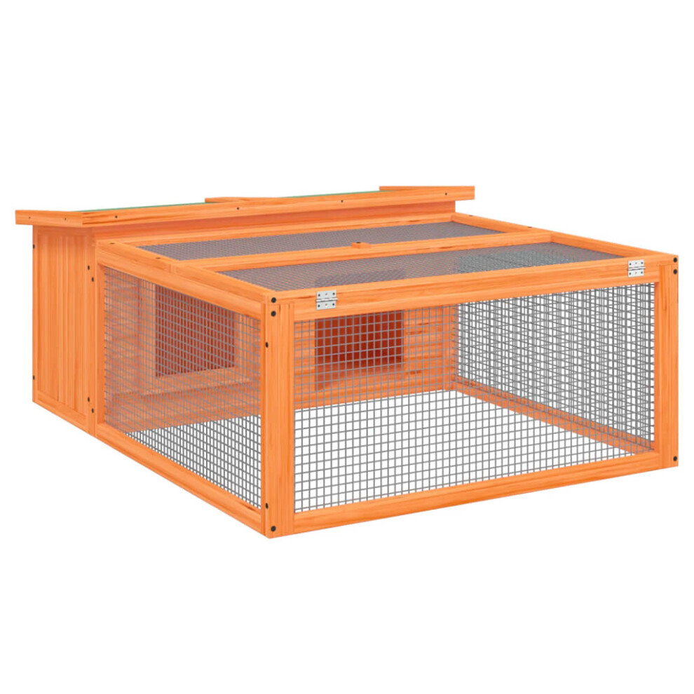 Vidaxl (Brown) Rabbit Hutch Rabbit Run Bunny House Wooden Animal House Solid Wood Pine