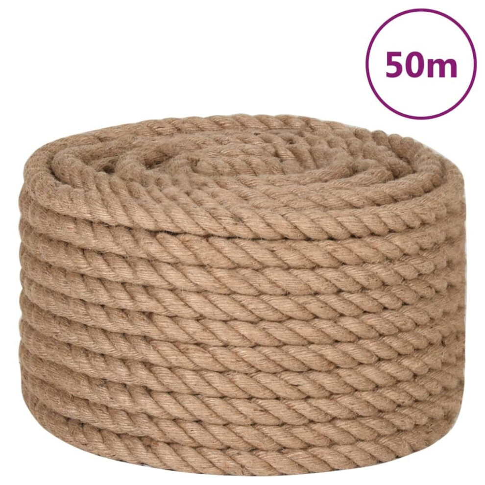 Vidaxl (50 M/ 16 Mm) Rope 100% Jute Natural Hemp Cord Sisal Rope Multi Purpose Rope Cable