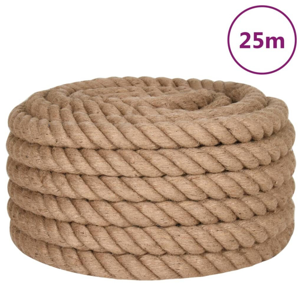 (25 m/ 40 mm) vidaXL Rope 100% Jute Natural Hemp Cord Sisal Rope Multi Purpose Rope Cable-image-OPC-PC58PQX-NEW