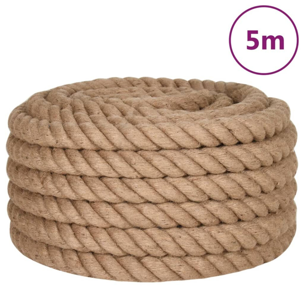 (5 m/ 36 mm) vidaXL Rope 100% Jute Natural Hemp Cord Sisal Rope Multi Purpose Rope Cable