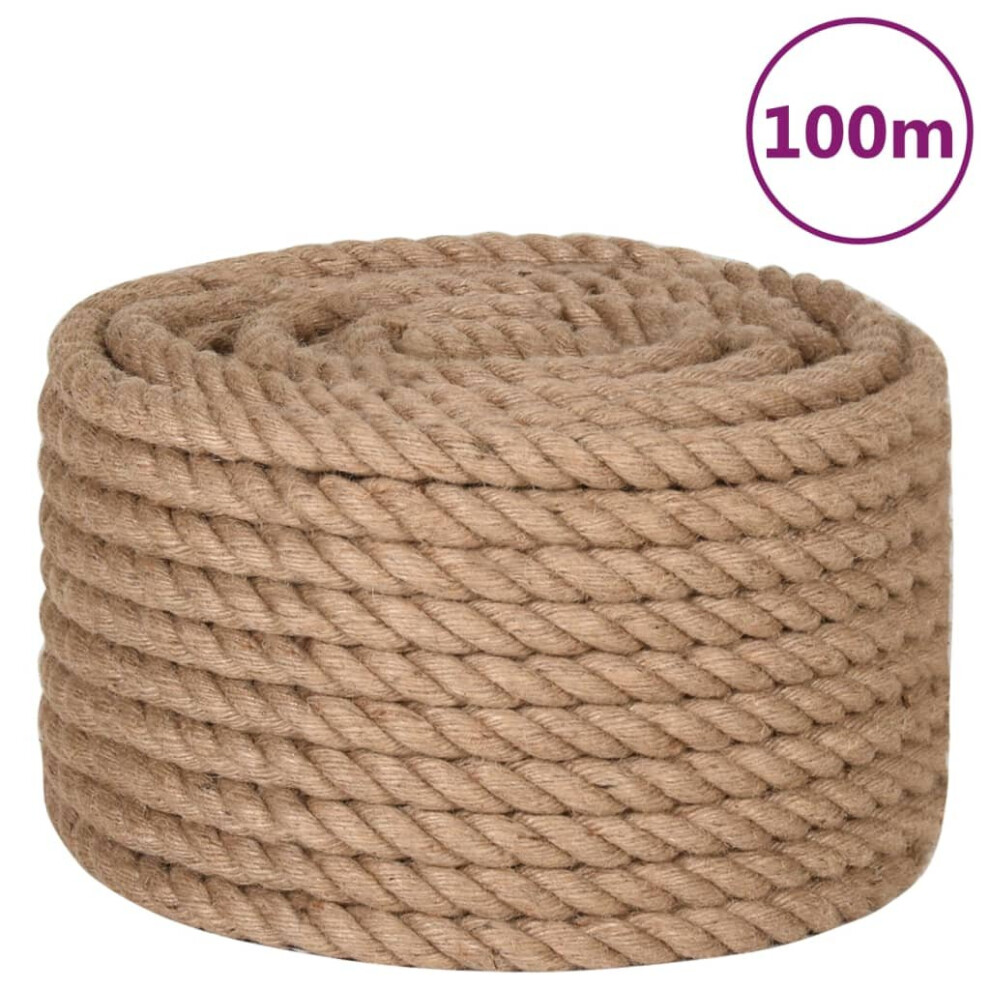 Vidaxl (100 M/ 16 Mm) Rope 100% Jute Natural Hemp Cord Sisal Rope Multi Purpose Rope Cable