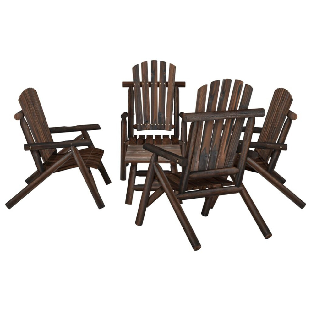 (dark brown, 2x chair + 2x bench + table) vidaXL Garden Lounge Set Outdoor Table and Chairs 3 Piece Solid Wood Spruce