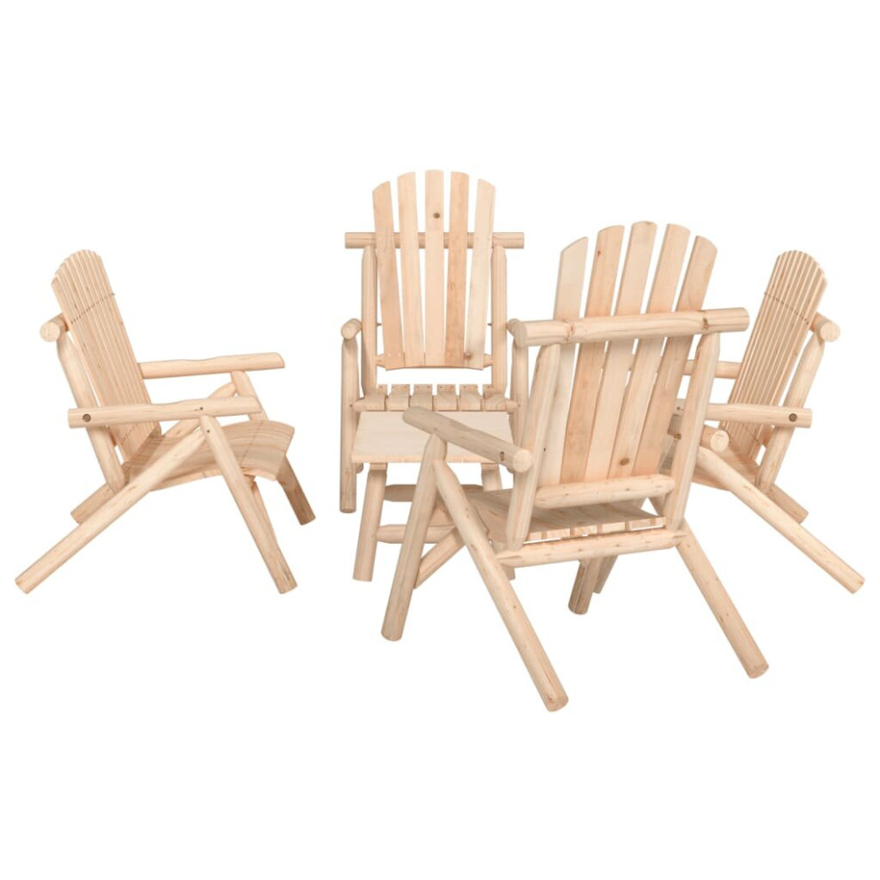 (brown, 2x chair + 2x bench + table) vidaXL Garden Lounge Set Outdoor Table and Chairs 3 Piece Solid Wood Spruce