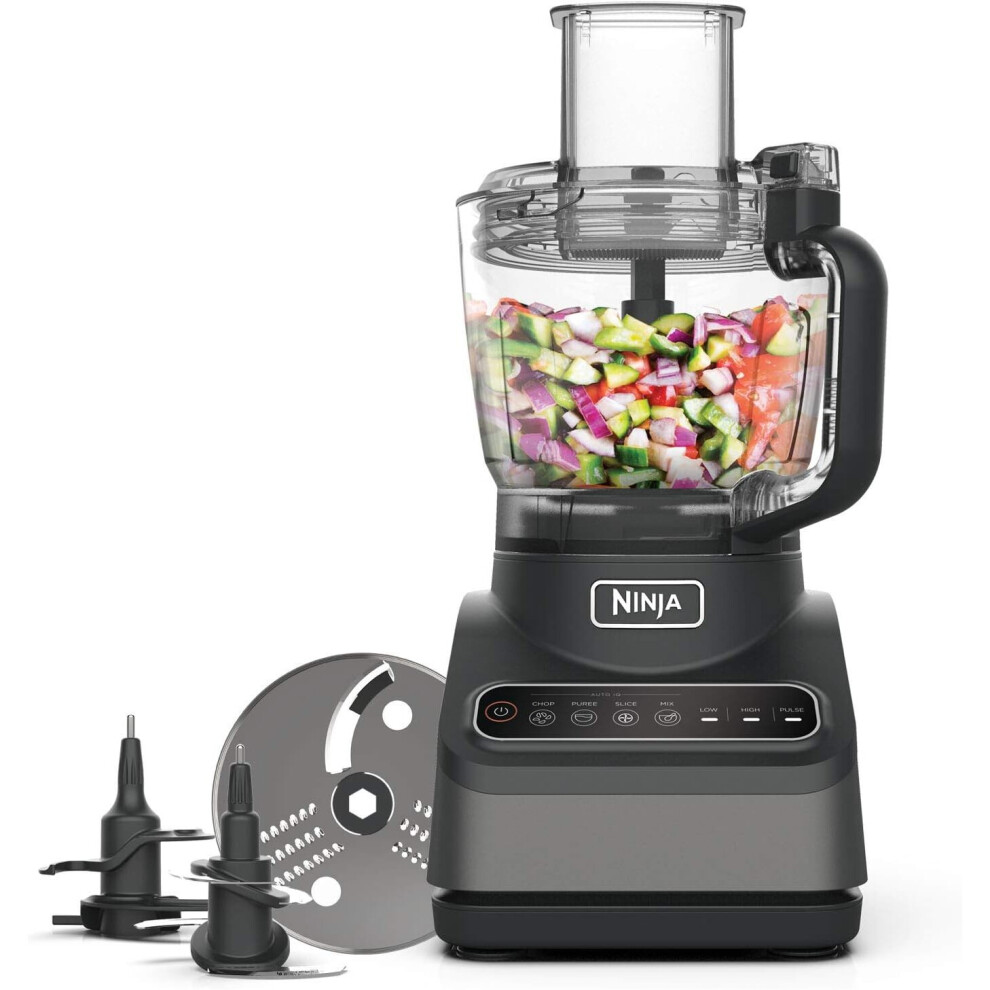 Ninja Food Processor With Auto-Iq [Bn650uk] 850W, 2.1L Bowl, Silver