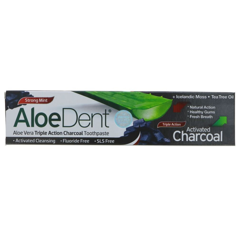 Aloe Dent Aloe Vera Charcoal Toothpaste -100ml  ( pack of 6 )