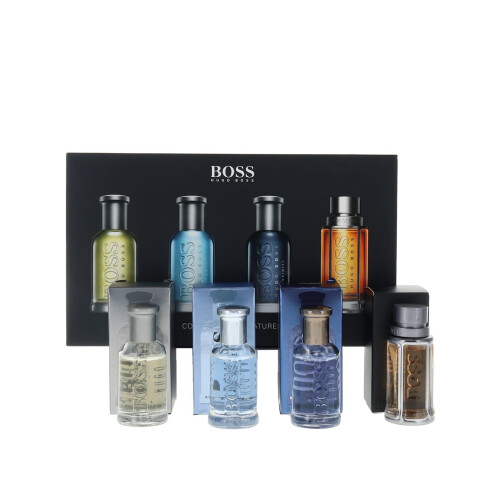 Hugo Boss 4 Piece Miniature Men Set - Boss Bottled 5ml Eau de Toilette ...