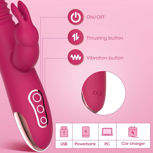 G Spot Clitoriss Stimulator 10 Vibrating 3 Thrusting Modes 1