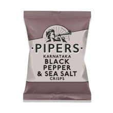 Pipers Crisps Sea Salt & Indian Pepper 40g (Pack of 24)