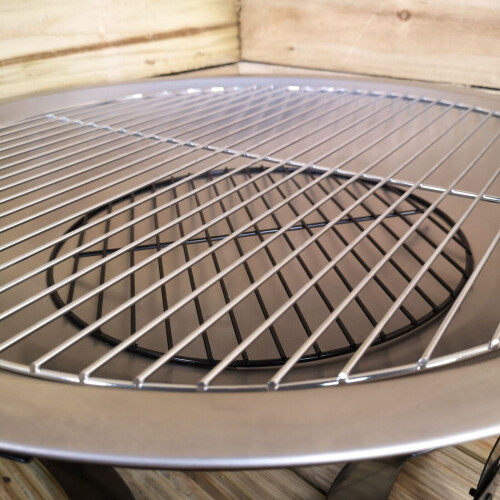 60cm Garden Fire Pit Bowl/ BBQ Grill and Mesh Lid 1