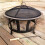 60cm Garden Fire Pit Bowl/ BBQ Grill and Mesh Lid 1