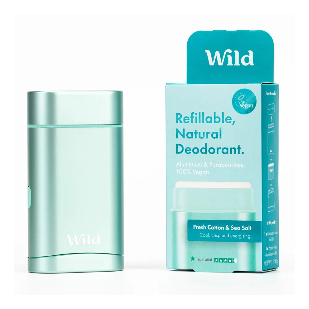 Wild Aqua Case Cotton Deodorant Pack 40g (Pack of 8)