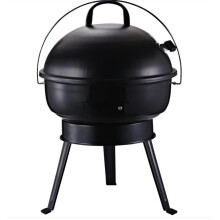 Metal Portable Charcoal Grill Black BBQ