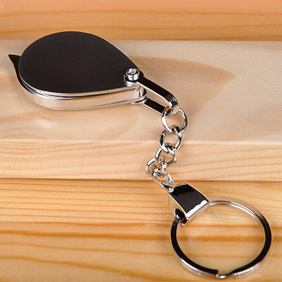 10X Folding Portable Travel Home Office Daily With Key Chain Mini Magnifier