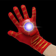 I Vendicatori Iron Man Guanti per la mano sinistra con luce + suono LED Giocattoli di scena per bambini