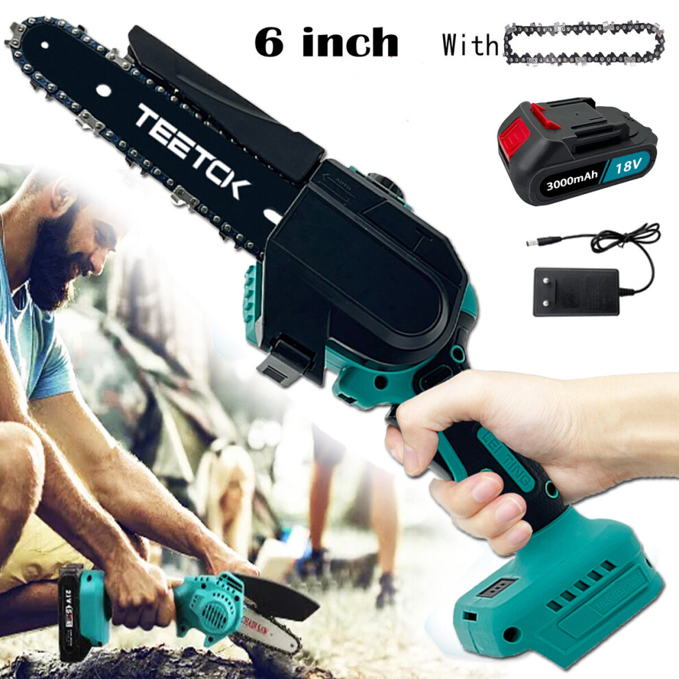 Replace For Makita 18V Battery Cordless Mini Chainsaw Electric Chain Saw Wood Cutter