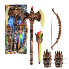 ( B (axe+bow+arrow)) Knight's Sword And Shield Set - Medieval War Toy Role Play Kids Battle