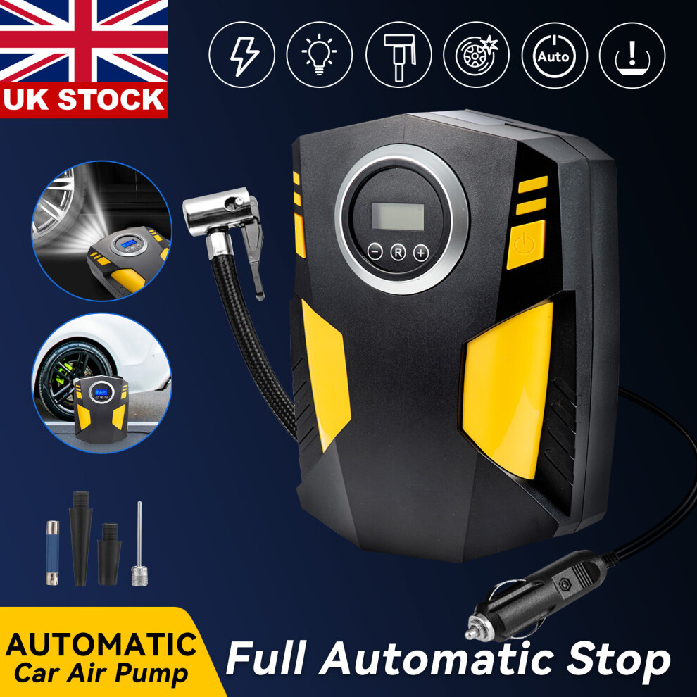 12V Digital Tyre Inflator 150PSI Car Pump Air Compressor Light 